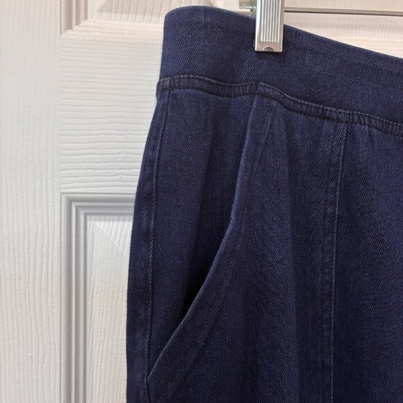 Halara Flex Denim High Rise Wide Leg Pull‎ On Cargo Pants Womens 3XL Blue NEW - Picture 5 of 8